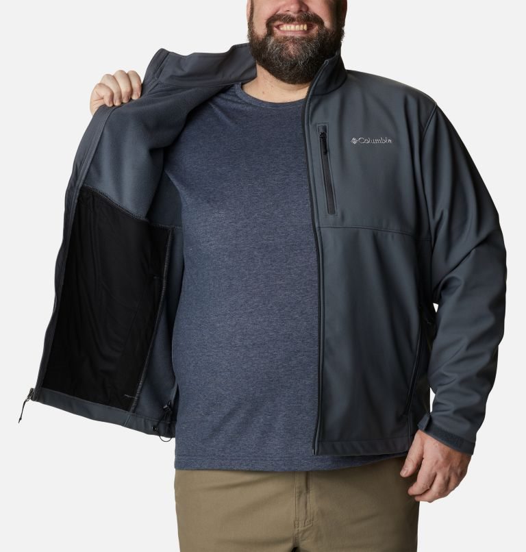 Men's Columbia Ascender Shell Jackets Dark Grey | Plus Size CA-MC814